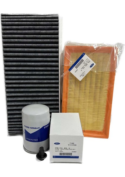 Ford Focus 1 1.6 Benzinli Filtre Bakım Seti 1998-2005 Hava+Yağ+Karbonlu Polen Filtresi