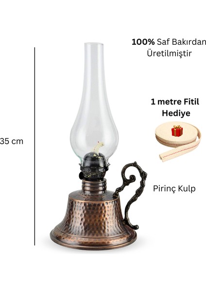 Bakır Gaz Lambası Eskitme Büyük Boy Bakır Kandil fiyatları