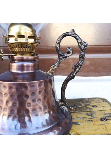 Bakır Gaz Lambası Eskitme Büyük Boy Bakır Kandil fırsatları