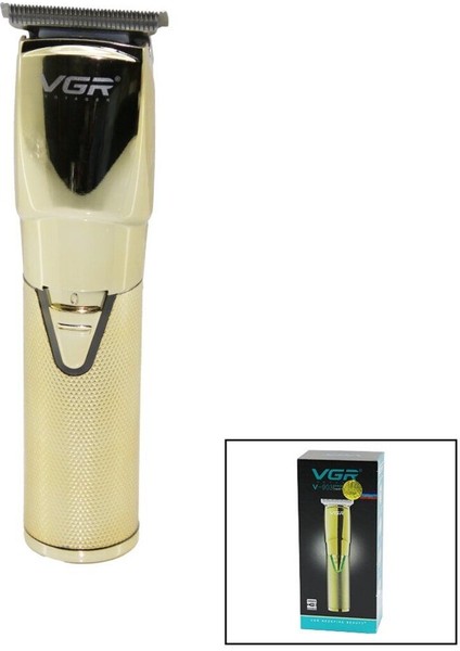 Krom Kaplama Gövde Saç ve Sakal Kesme Traş Makinesi USB Şarjlı V-903