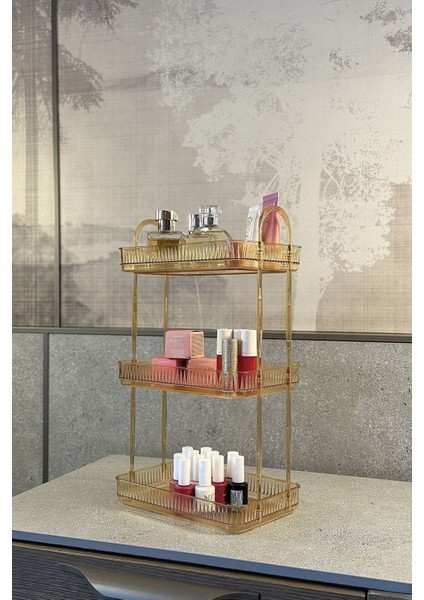 3 Katlı Makyaj Organizeri, Kozmetik ve Aksesuar Düzenleyici, Dayanıklı Polikarbonat fırsatları