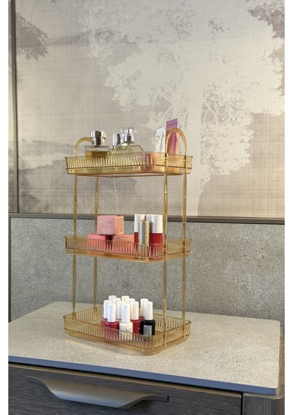 3 Katlı Makyaj Organizeri, Kozmetik ve Aksesuar Düzenleyici, Dayanıklı Polikarbonat indirimleri