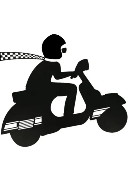 Vespalı Adam A4 Ebadlı Sticker Arma