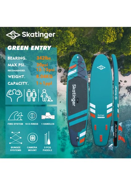 Age Sup Paddle Board 320X82X15 cm Şişme Sörf Tahtası - Full Set Isup indirimleri