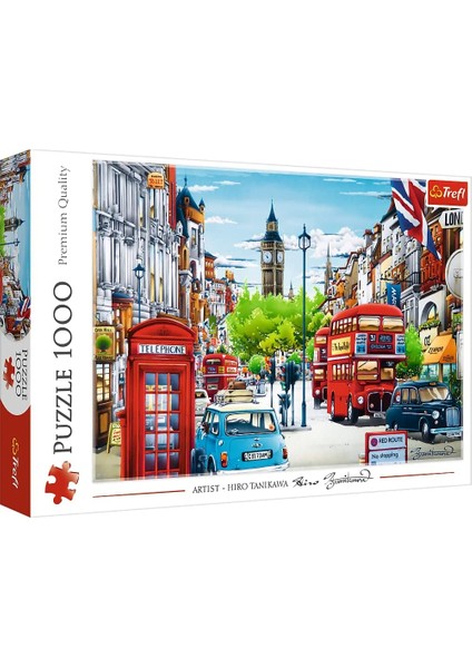 Street London Uk 1000 Parça Yapboz Yetişkinler ve 12 Yaşından Büyük Çocuklar Için Üstün Kalite