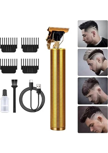 Şarjlı T9 Giyotin Traş Makinesi Güçlü ve Hassas Kesim Çok Yönlü Kullanım