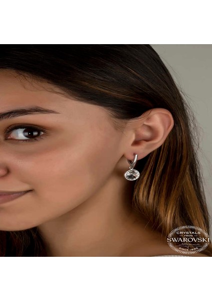 Swarovski Crystal Taşlı Gümüş Beyaz Sallantılı Kadın Küpe fiyatları
