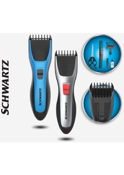 Mavi Kablosuz Saç ve Tıraş Kesme Makinesi SWCHC-5611 Pilli