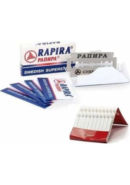 Çok li Rapira Platinum 10'lu Tıraş Jileti ve Kantaşı Seti