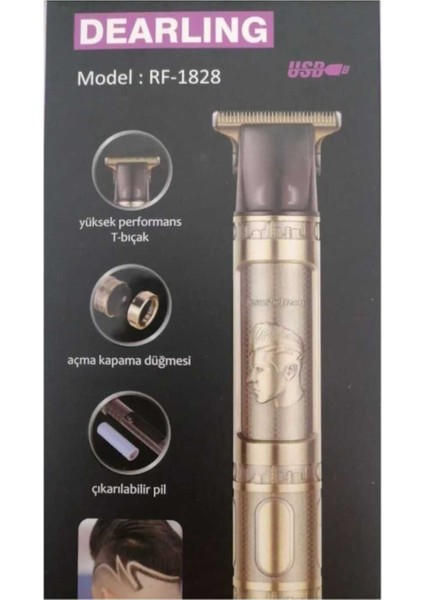 Metalik Çok Fonksiyonlu Saç ve Sakal Bakım Cihazı