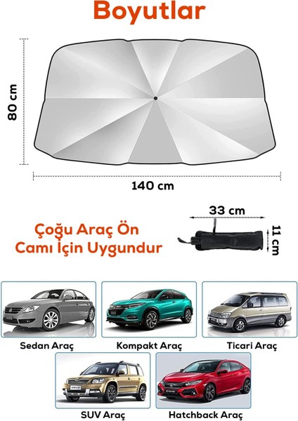 Byd Seal 390KW Araca Uygun Oto Ön Cam Güneşliği Şemsiye - Numaratör Hediyeli modelleri