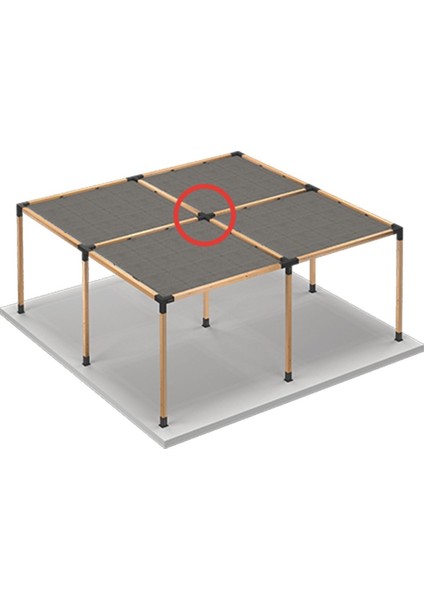 9x9 Ahşap Kirişler Için Çok Renkli 5 Kollu Pergola Orta Braketi modelleri
