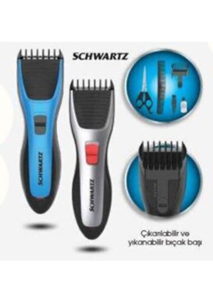 Renkli Kablosuz Saç Kesme Makinesi, Pilli, Hafif ve Pratik Kullanım