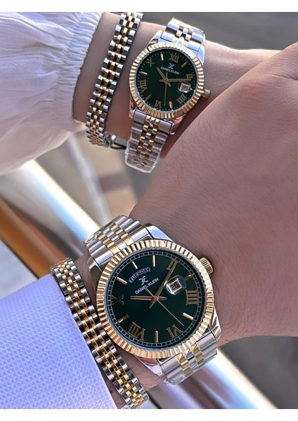 Çift Sevgili Saati Çelik Bileklik Çelik Kordon 3 Atm Suya Dayanıklı Kol Saati VS.BLKT.0478 modelleri