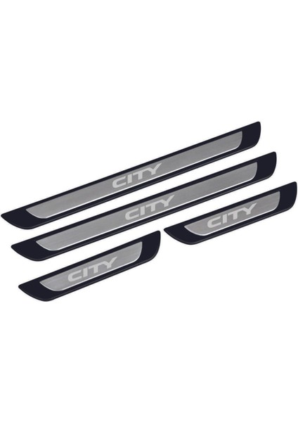 Honda City 2006-2020 Modeller Old Krom Kapı Eşiği 4 Parça Yazılı modelleri