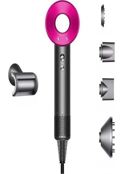 5'li Çok Fonksiyonlu Saç Şekillendirici Fırça ve Kurutma Makinesi, 1000W, Pembe