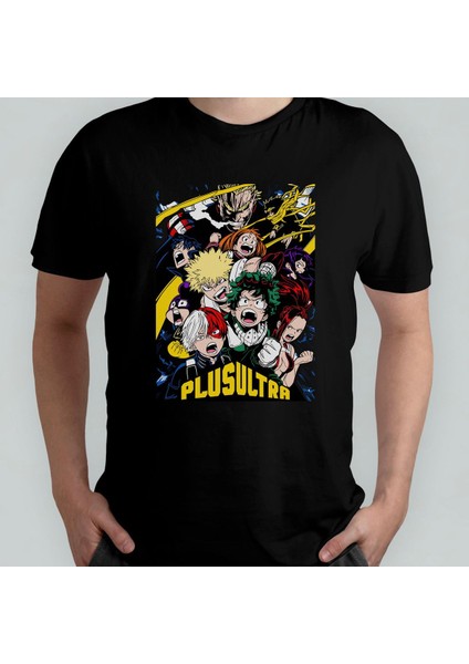 My Hero %100 Pamuklu Bisiklet Yaka T-Shirt Model 1