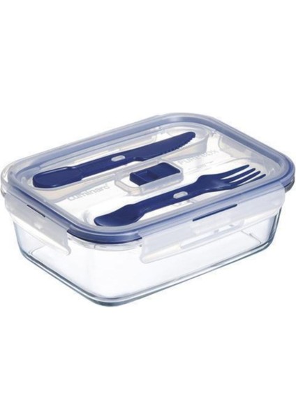 Cam Piknik Kabı, 122 Cl, Beyaz, Pratik ve Şık Outdoor Saklama Çözümü