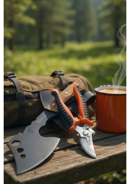 Outdoor Kamp Bahçe Balta Bahçe Bağ Makası Dal Budama 2'li Set fiyatları