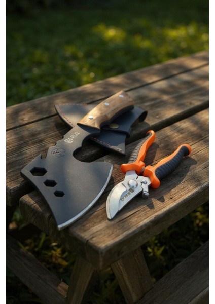 Outdoor Kamp Bahçe Balta Bahçe Bağ Makası Dal Budama 2'li Set modelleri