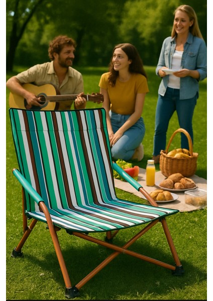 Yeşil Plaj Kamp Piknik Bahçe Sandalyesi