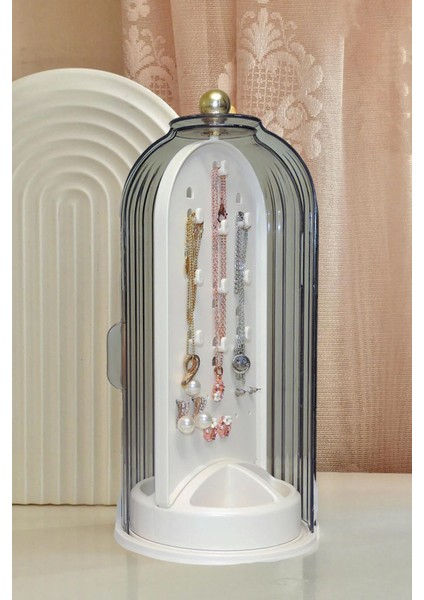 Dönebilen Takı Düzenleyici, Beyaz, Çoklu Bölmeli, Şık ve Kullanışlı Organizer fırsatları