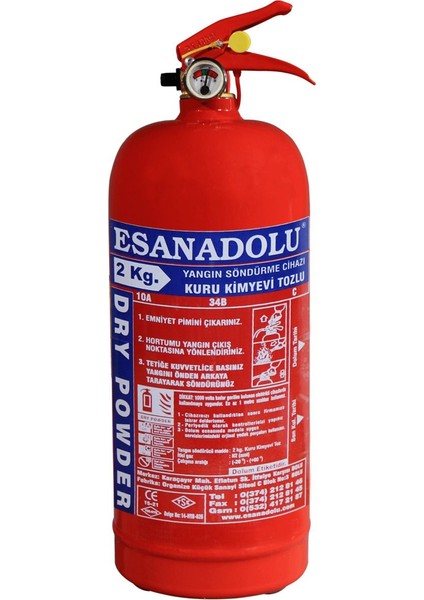 Es Anadolu Yangın Söndürme Tüpü 2 kg