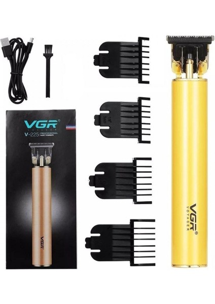 Şarjlı Profesyonel Tıraş Makinesi Sarı Hassas ve