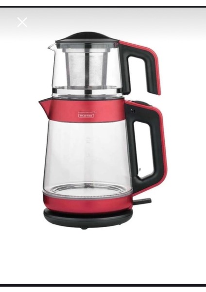 Kırmızı Cam Çaycı, Şık ve Dayanıklı, 20236 Biçay Glass