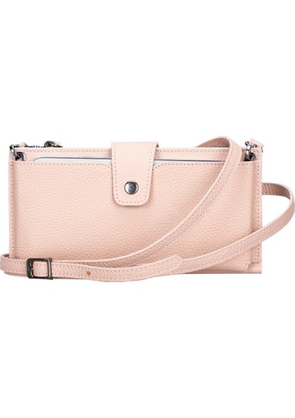 Mulvxurg URG02 Lozan Strap 6.5 Inch Uyumlu Deri Kartlıklı Kılıf Erc5 Pembe (Mulvix)