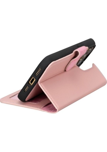 Mulvxurg URG02 Apple Iphone 15 Pro Max Uyumlu Deri Cüzdanlı Kılıf Mwwn Nu2 Pembe (Mulvix) modelleri