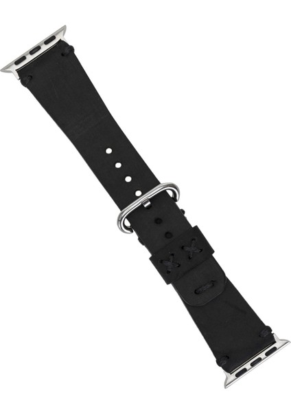 Mulvxurg URG02 Apple Watch Uyumlu Deri Kordon Orfe 42-44-45MM G1 Siyah (Mulvix) modelleri