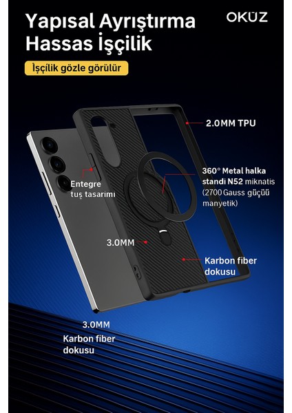 Samsung Galaxy Z Fold 6 Elit Premium Lucas - Darbe Dayanıklı Üst Düzey Koruyucu Kılıf