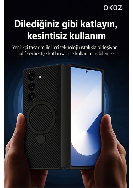 Samsung Galaxy Z Fold 6 Elit Premium Lucas - Darbe Dayanıklı Üst Düzey Koruyucu Kılıf