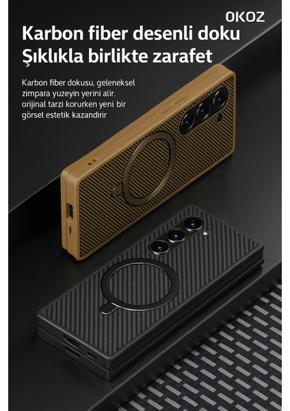 Samsung Galaxy Z Fold 6 Elit Premium Lucas - Darbe Dayanıklı Üst Düzey Koruyucu Kılıf