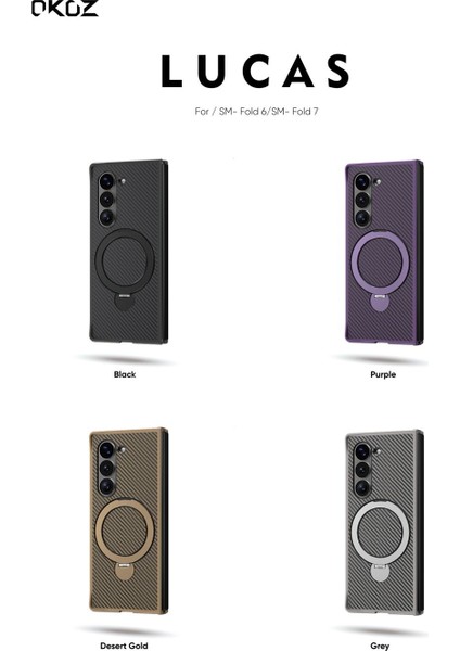 Samsung Galaxy Z Fold 6 Elit Premium Lucas - Darbe Dayanıklı Üst Düzey Koruyucu Kılıf