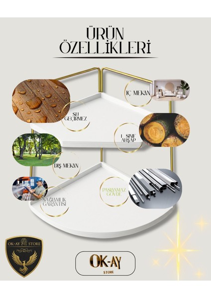 Şık Ahşap ve Çelik Organizer, Mutfak, Banyo, Salon ve Çalışma Masası Işıltısı fırsatları