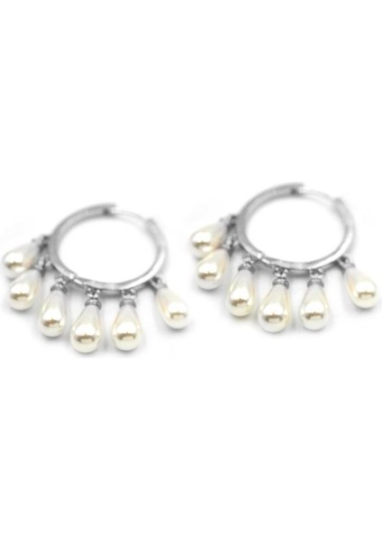 Inci Sallantılı Küpe - Gümüş