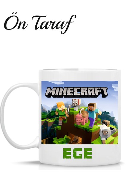 Minecraft Tema Kişiye Özel Kupa