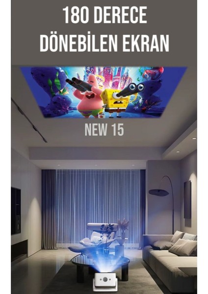 Taşınabilir Android Wifi Destekli Akıllı Sinema Projektörü, Ultra Hd Görüntü Kalitesi fırsatları