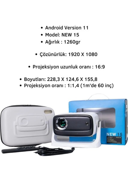 Taşınabilir Android Wifi Destekli Akıllı Sinema Projektörü, Ultra Hd Görüntü Kalitesi indirimleri