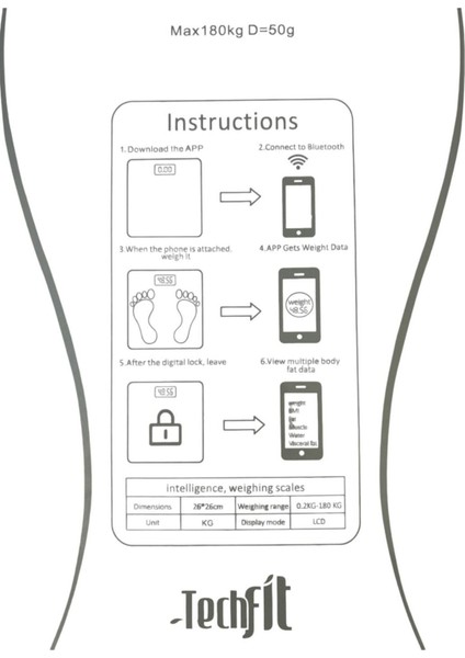 Akıllı Dijital Baskül Yağ Ölçer Bluetooth Tartı Beyaz modelleri