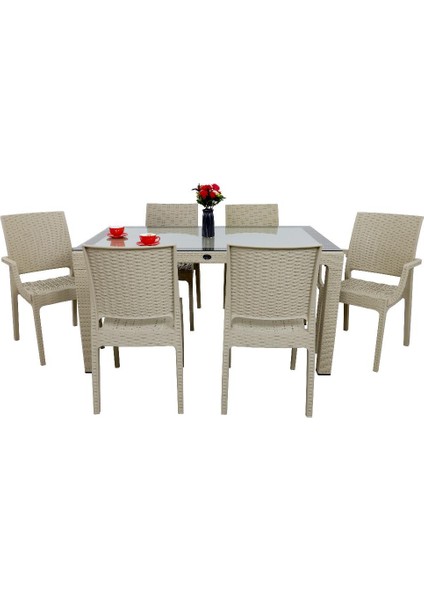 Elit Rattan 90x150 2 Elit Koltuk 4 Elit Sandalye Camlı Masa Takımı Çölbeji fiyatları