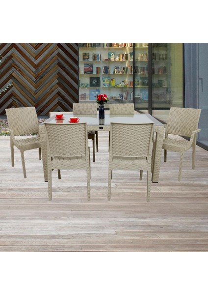 Elit Rattan 90x150 2 Elit Koltuk 4 Elit Sandalye Camlı Masa Takımı Çölbeji fırsatları