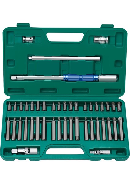 44 Parça Bits Uç Seti Torx Allen ve Spline (Cr-V Çelik Malzeme)