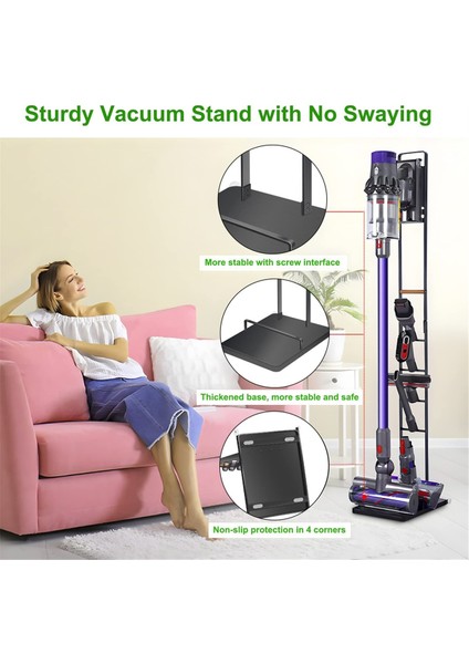 Dyson V15 V11 V10 V8 V7 Kablosuz Elektrikli Süpürgeler Için Vakum Standı Tekerlekli Ağır Tabanlı Metal Braket Tutucu (Yurt Dışından) fırsatları