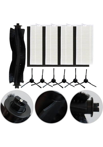 Medion X20 Sw+ / Md 11415 Için Ana Fırça Yan Fırça Filtre Seti, Medion X21 Sw+ / Md 11500 Elektrikli Süpürge Parçaları Için (Yurt Dışından) modelleri