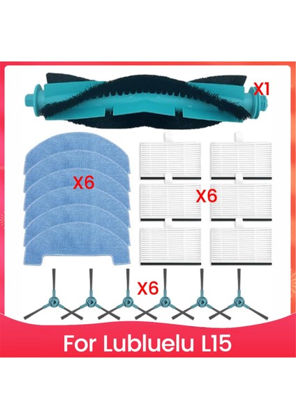 Lubluelu L15 Elektrikli Süpürgeler Için Ana Yan Fırça Hepa Filtre Paspas Bezi Yedek Parçaları (Yurt Dışından)