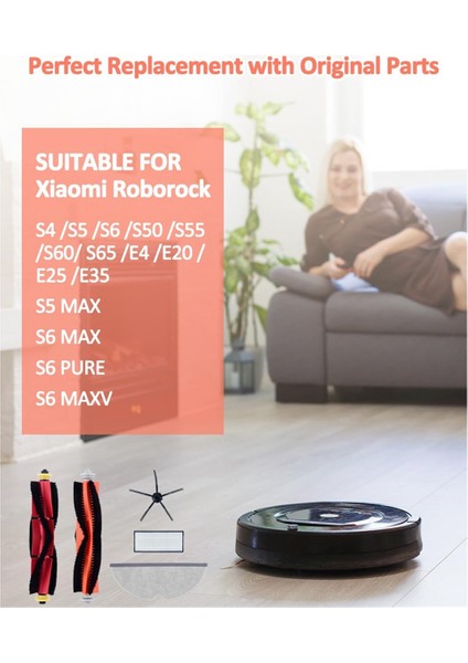 Xiaomi Roborock S5 Max S6 Max S6 Pure S6 Maxv S4 S5 S6 S50 S55 S60 E35 Robot Süpürge Parçaları Için Aksesuar Seti (Yurt Dışından) modelleri