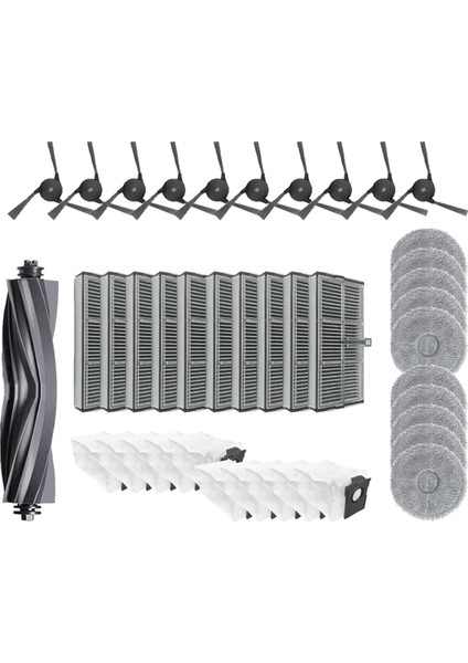 Dreame X40 Ultra / X40 Ultra Complete / X40 Pro / S30 Pro Ultra Vakum Parçaları Ana Silindir Yan Fırça Filtre Toz Torbası (Yurt Dışından)